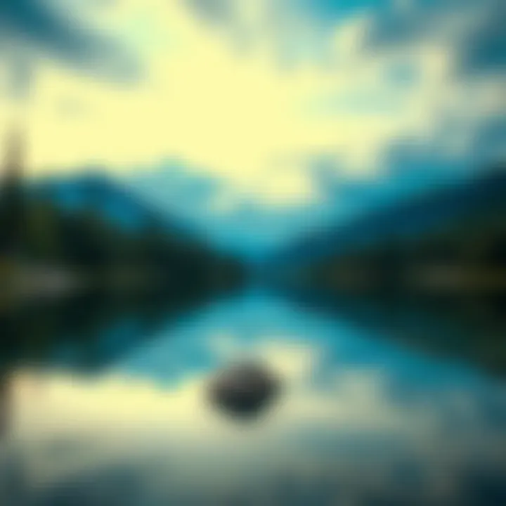 A tranquil lake reflecting the sky near Mustang Ridge Campground