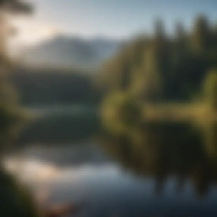 A tranquil lake reflecting the beauty of nature