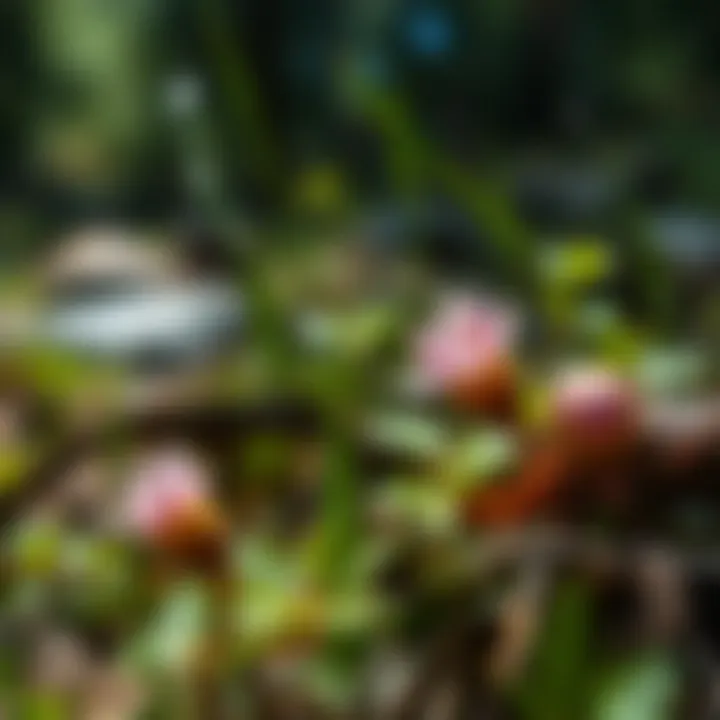 Close-up of unique flora found along the backpacking loop trail