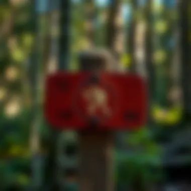 Trail marker indicating the route for hikers in Olympic National Park