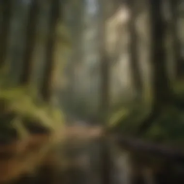 Visitors enjoying a guided nature tour in the Olympic Rainforest