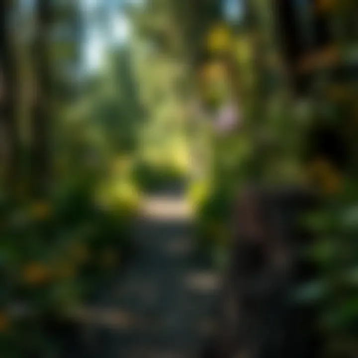 Flora Diversity on the Path Diverse flora observed on the hiking path