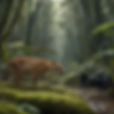 Wildlife Encounter in the Heart of the Rainforest Biodiverse wildlife in their natural habitat