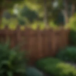 A beautiful recycled plastic lumber fence in a vibrant garden