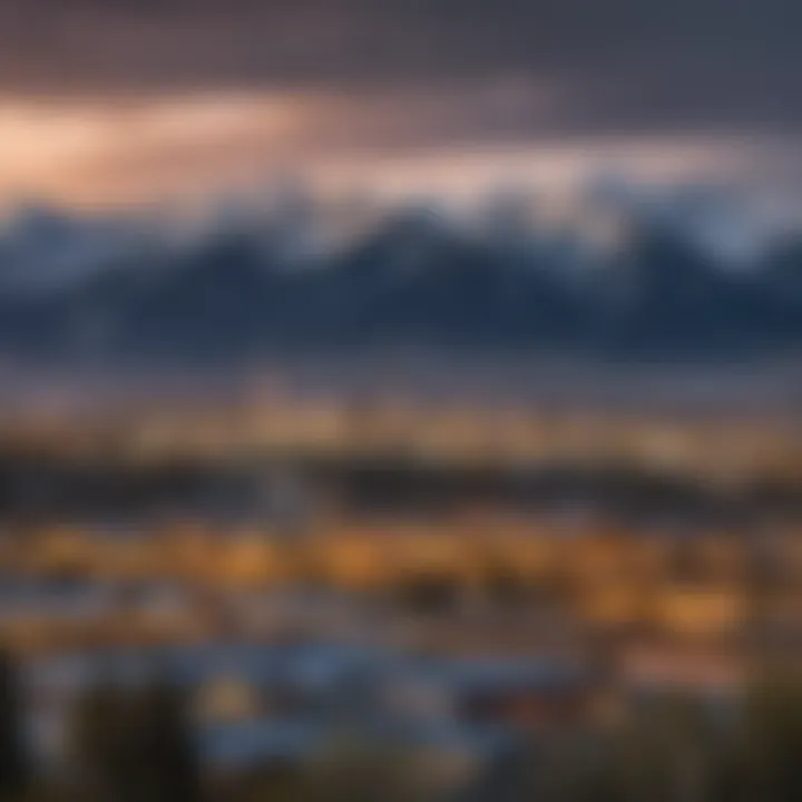 A panoramic view of Bozeman's skyline with Rocky Mountain Electric's facilities in the foreground.