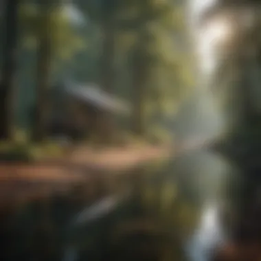 Families enjoying outdoor activities like hiking and fishing at a Georgia RV campground