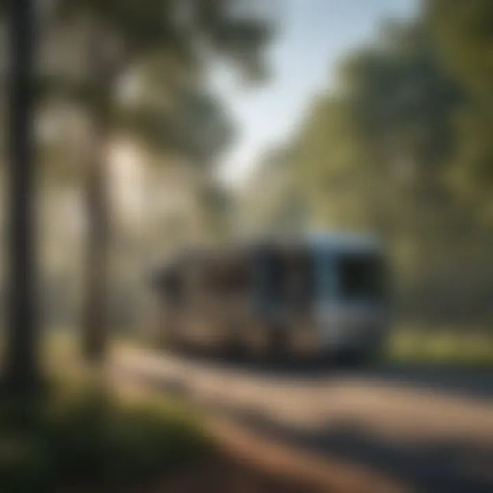 A well-equipped RV site showcasing modern amenities and scenic surroundings