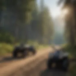 Breathtaking mountain vista along an ATV trail