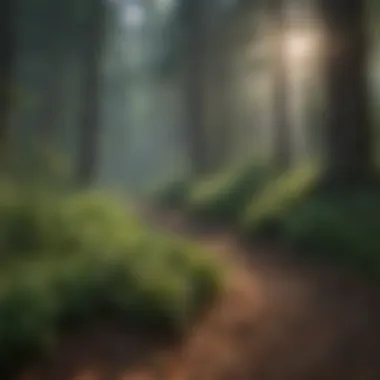 The Tranquility of Nature's Sedative Herbs A serene landscape featuring calming herbs