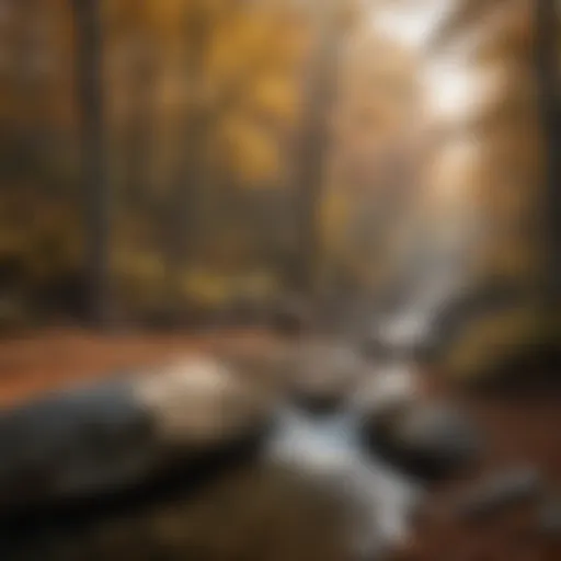 A panoramic view of the lush landscape in Shawnee National Forest during autumn.