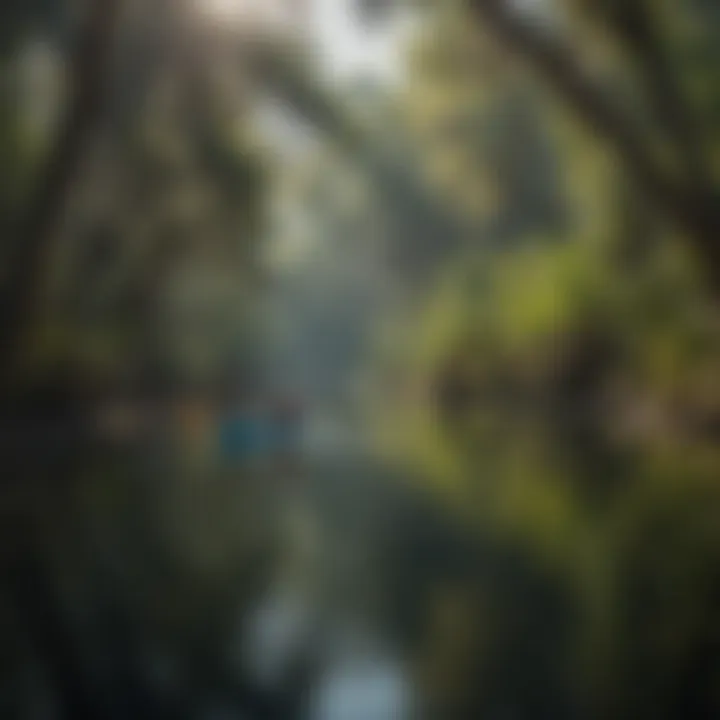 Visitors enjoying a kayaking experience on a tranquil river