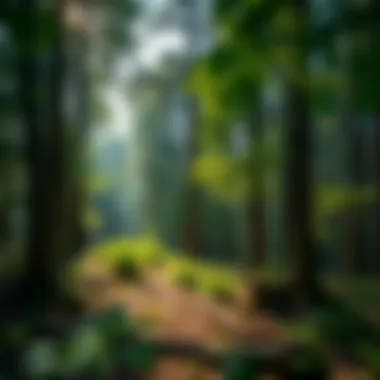 Lush forests symbolizing sustainable forestry practices