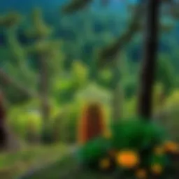 A panoramic view of the lush Spruce Saddle landscape showcasing diverse flora.