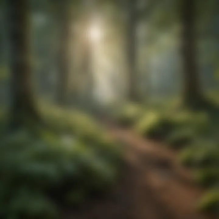 Diverse plant and animal species thriving in a woodland ecosystem