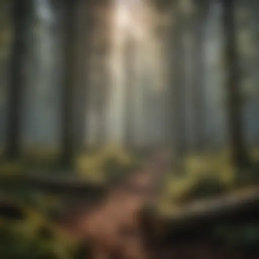 A lush woodland demonstrating sustainable forestry practices