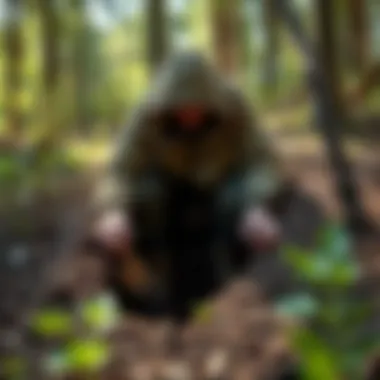 Proper Cat Hole Technique Demonstrating the proper technique for digging a cat hole in the wilderness