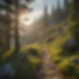 Scenic view of a mountain trail in the Black Hills