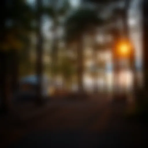 Scenic view of a campground by the lake in Alabama