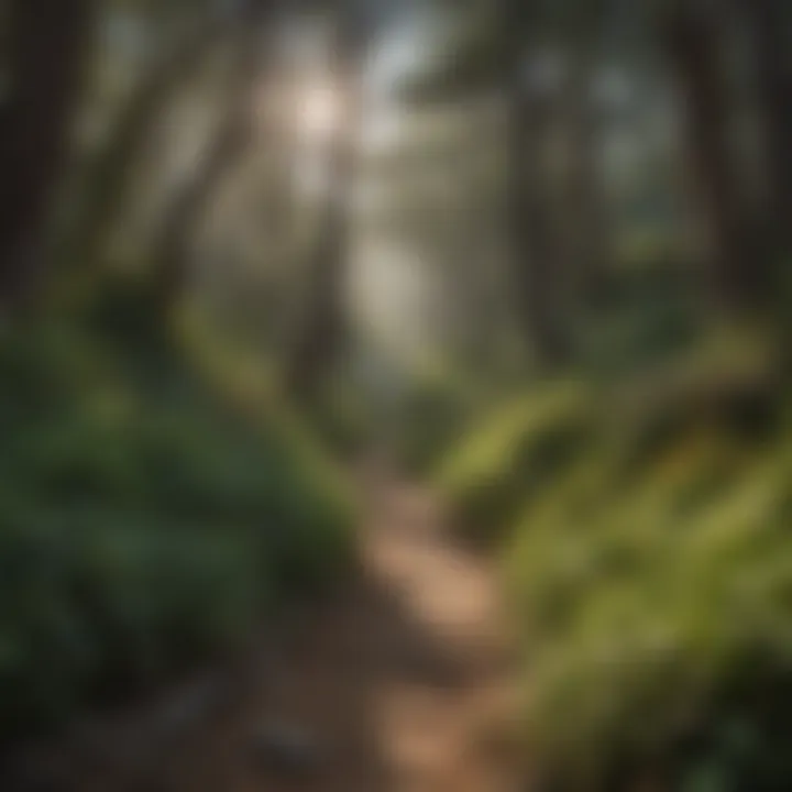 Diverse ecosystems showcasing unique flora on a hiking path in Monterey