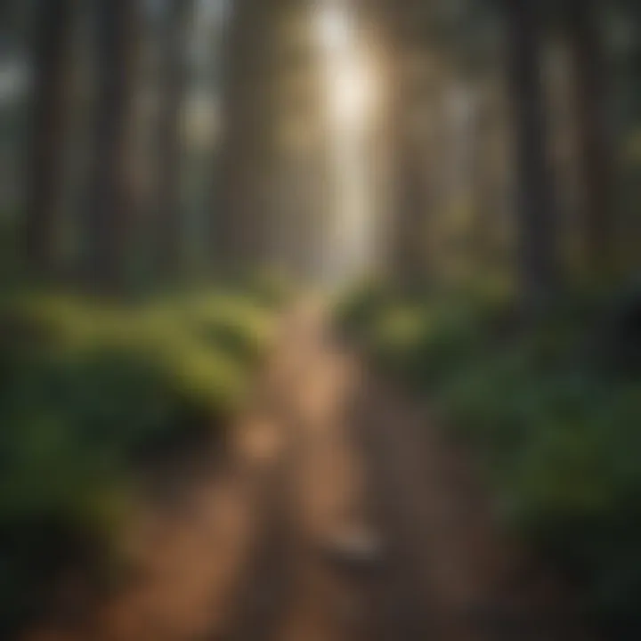 Dense forest along one of Reno's scenic hiking paths