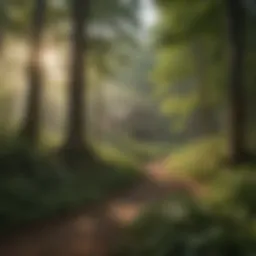 Scenic view of the lush forests surrounding The Homestead in West Virginia.