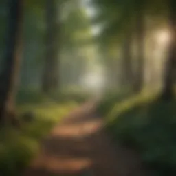 A tranquil woodland trail perfect for horseback riding