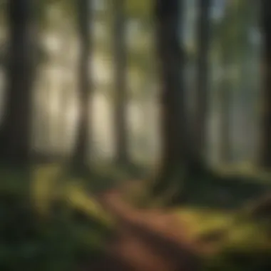 Cultural Significance of Filipes in Woodland Traditions A serene woodland scene highlighting cultural practices involving filipes.