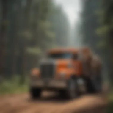 An infographic showing the types of short logger trucks available.