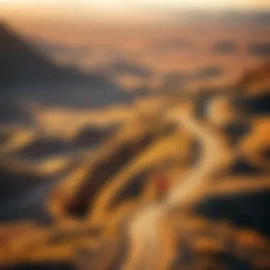 Desert Adventure Expansive desert landscape with a cycling trail