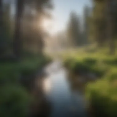 A tranquil hot spring surrounded by lush greenery