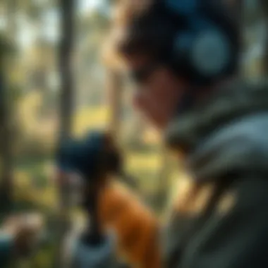 Researcher using technology to monitor bird nests