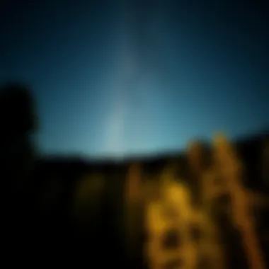 Effects of Light Pollution A diagram depicting the effects of light pollution on stargazing