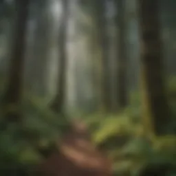 Scenic view of the lush forests along the Pacific Northwest Trail