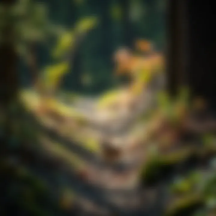 Wildlife thriving in the ecosystem along the trail.