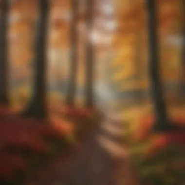 Vibrant autumn foliage showcasing a spectrum of colors
