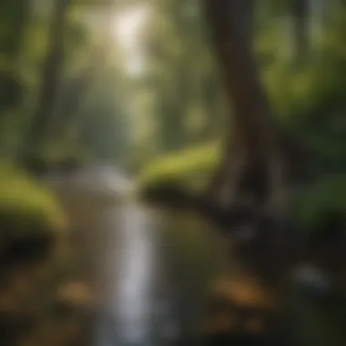 Diverse flora and fauna thriving along the banks of Clear Creek