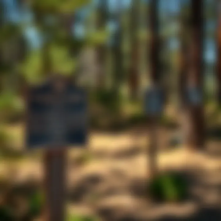 Historical markers along a trail, reflecting the rich heritage of the area