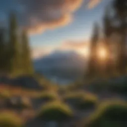 Panoramic view of Mt. St. Helens under a clear blue sky