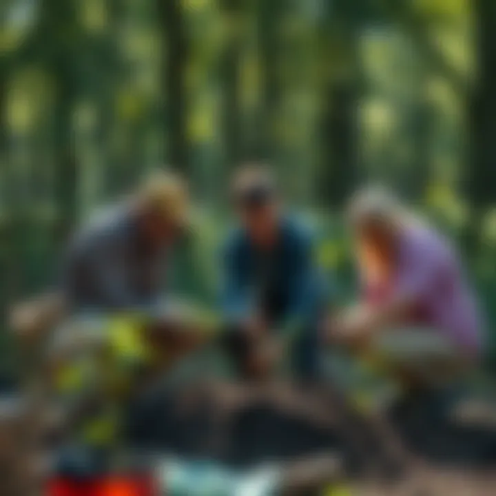 Community members engaging in tree planting activities