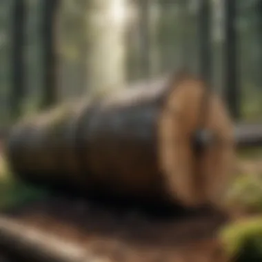 Innovative woodland management techniques with log screws