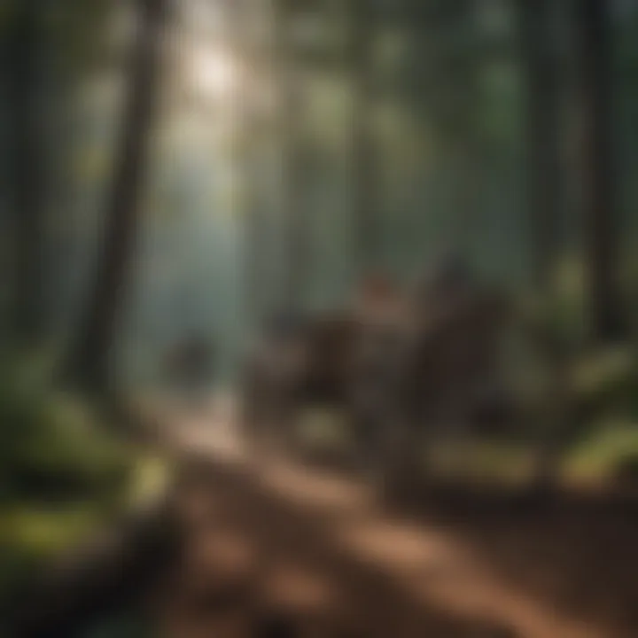 Group of individuals engaging in various outdoor activities on the trails