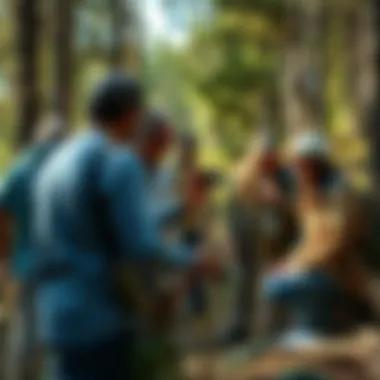 Community members participating in forest conservation activities