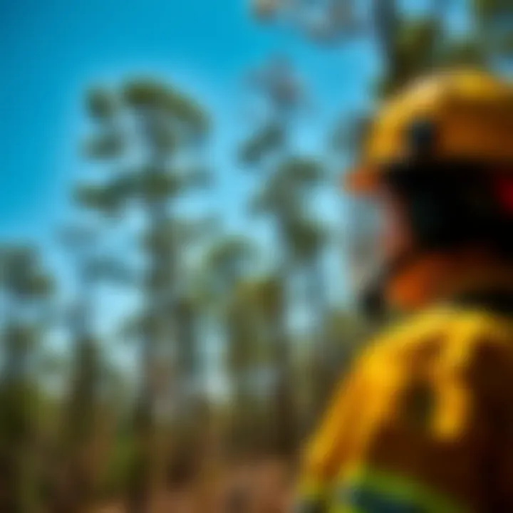 Firefighters conducting ecological conservation efforts