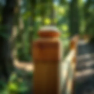 Expert Installation Techniques for Wooden Guardrails Detailed view of a professionally installed wooden guardrail post