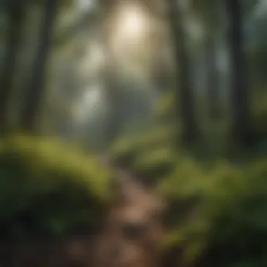 A serene woodland ecosystem where Yerba Santa thrives