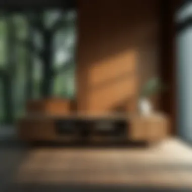 Fibreboard wood in a modern furniture design