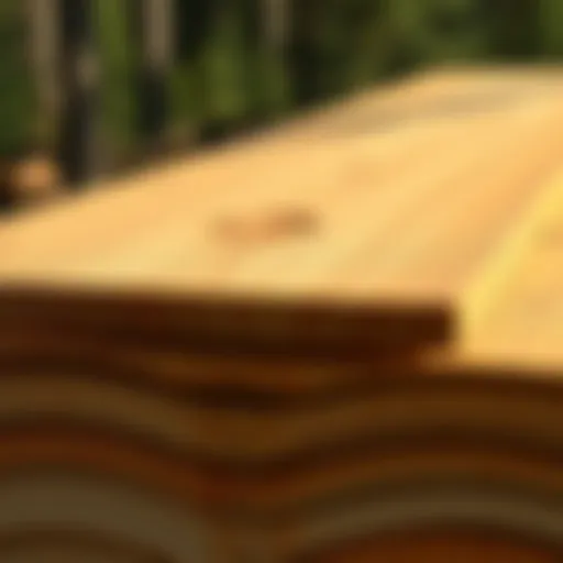 Exploring the Layers of Fibreboard Wood Fibreboard wood showcasing its texture and layers