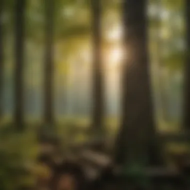 Diverse Tree Species in Finger Lakes View of Finger Lakes forest showcasing diverse tree species