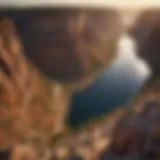 Dramatic view of Flaming Gorge Reservoir surrounded by cliffs