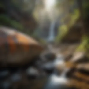 Stunning geological formations near Franklin Falls, illustrating the area's unique landscapes.